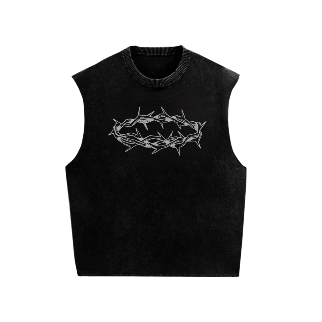 Crown Kendrick Lamar Sleeveless T-Shirt – Black