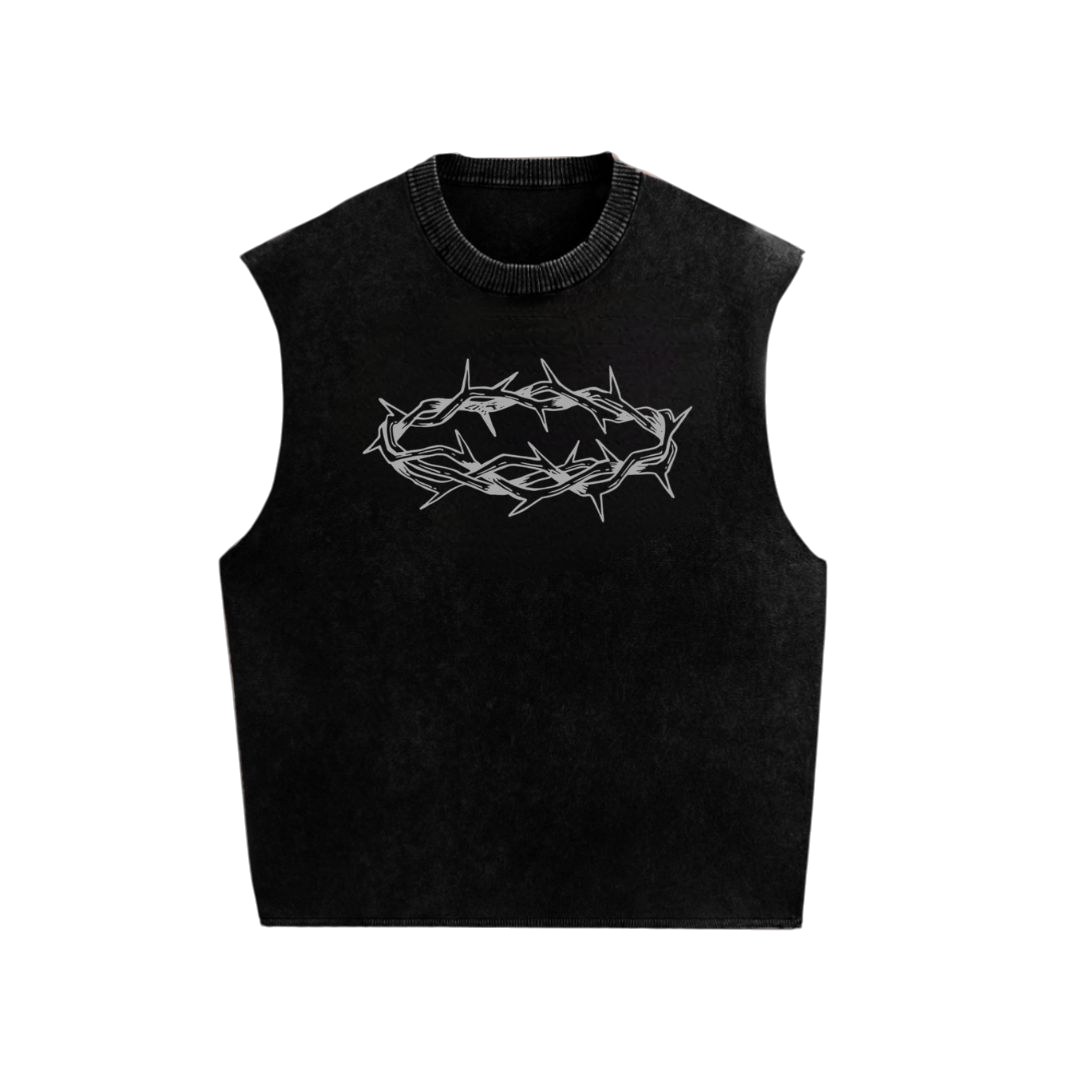 Crown Kendrick Lamar Sleeveless T-Shirt – Black