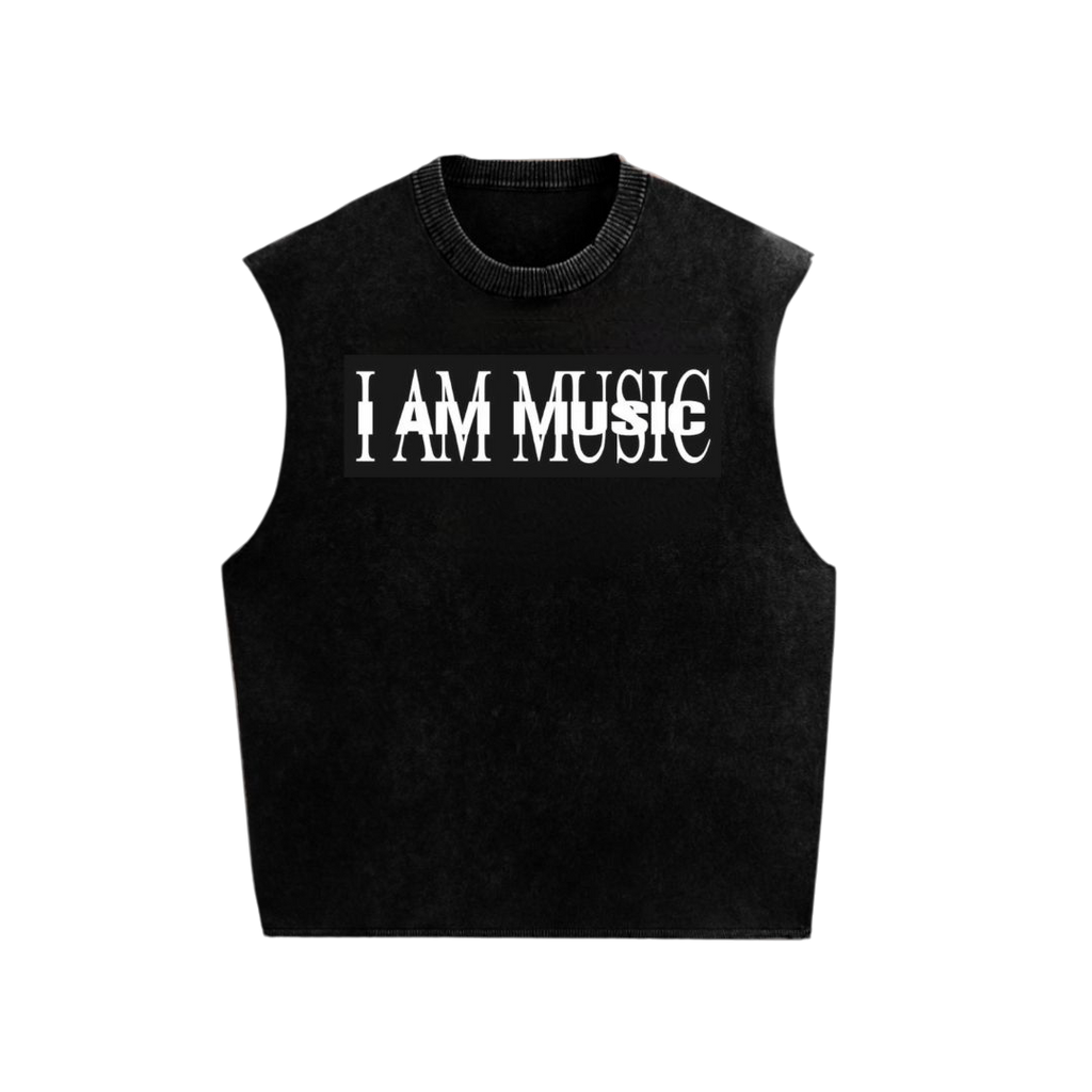 I Am Music Playboi Carti Sleeveless T-Shirt – Black