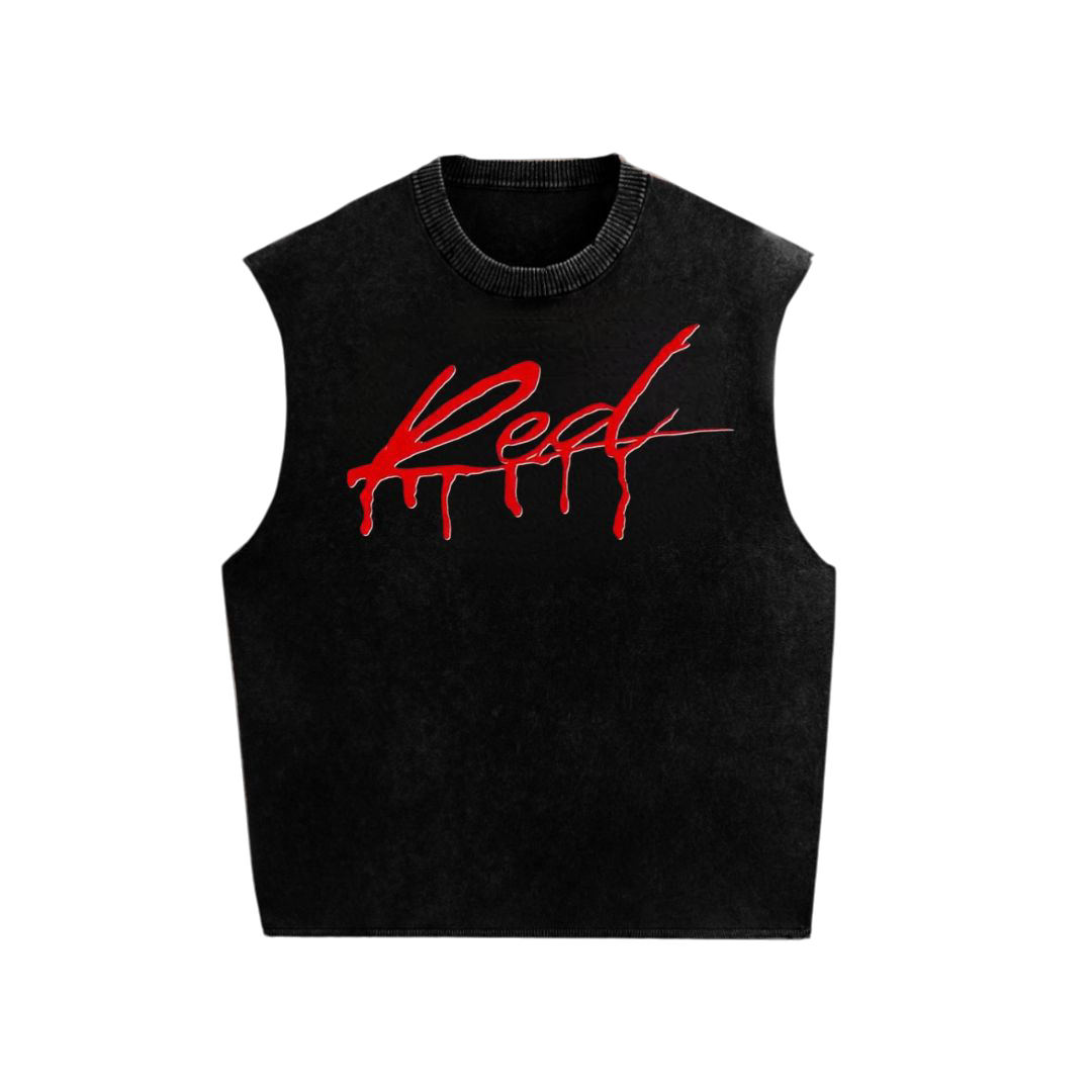 Red Playboi Carti Sleeveless T-Shirt – Black