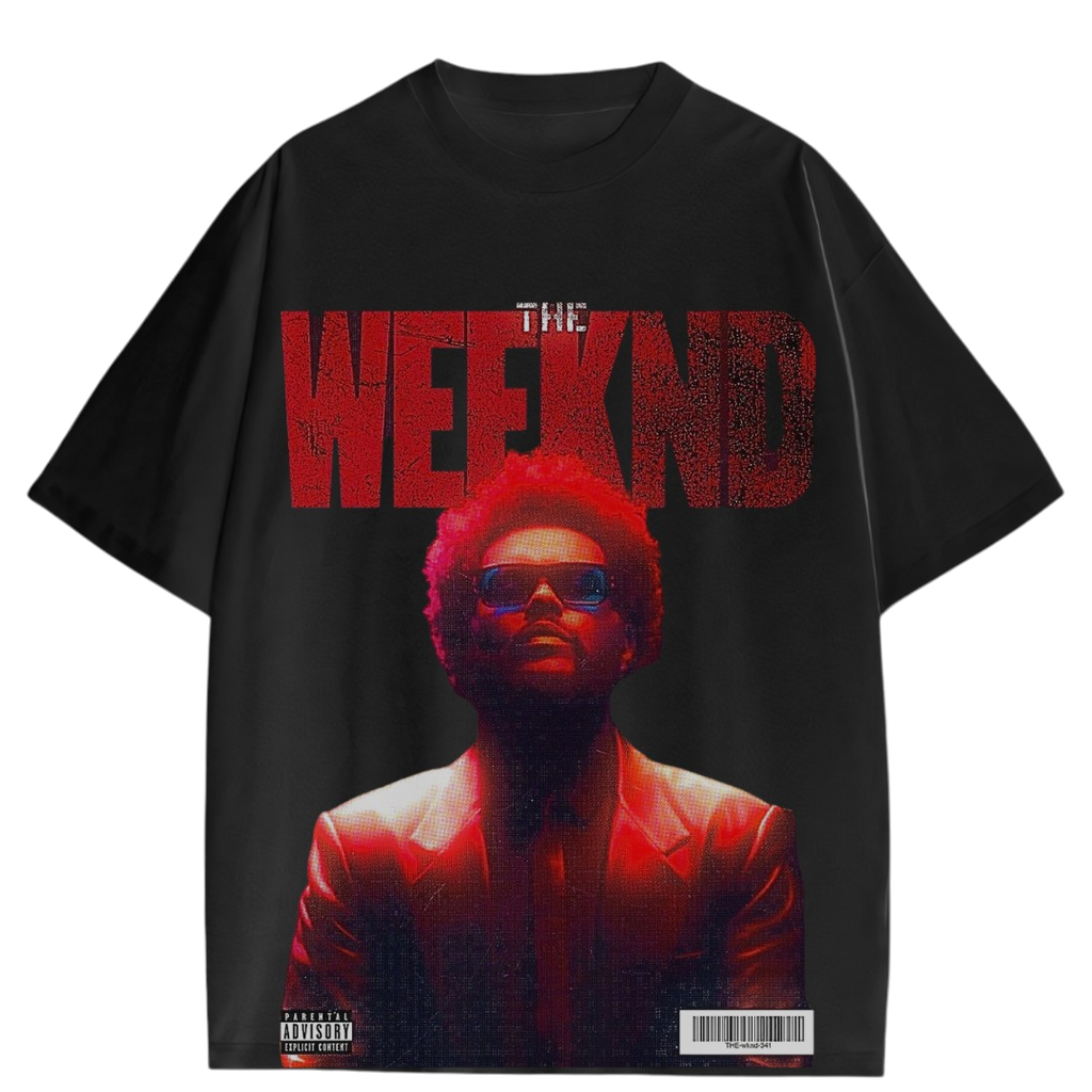 The Weeknd Oversized T-Shirt – Black Graphic Streetwear Tee for Men & Women