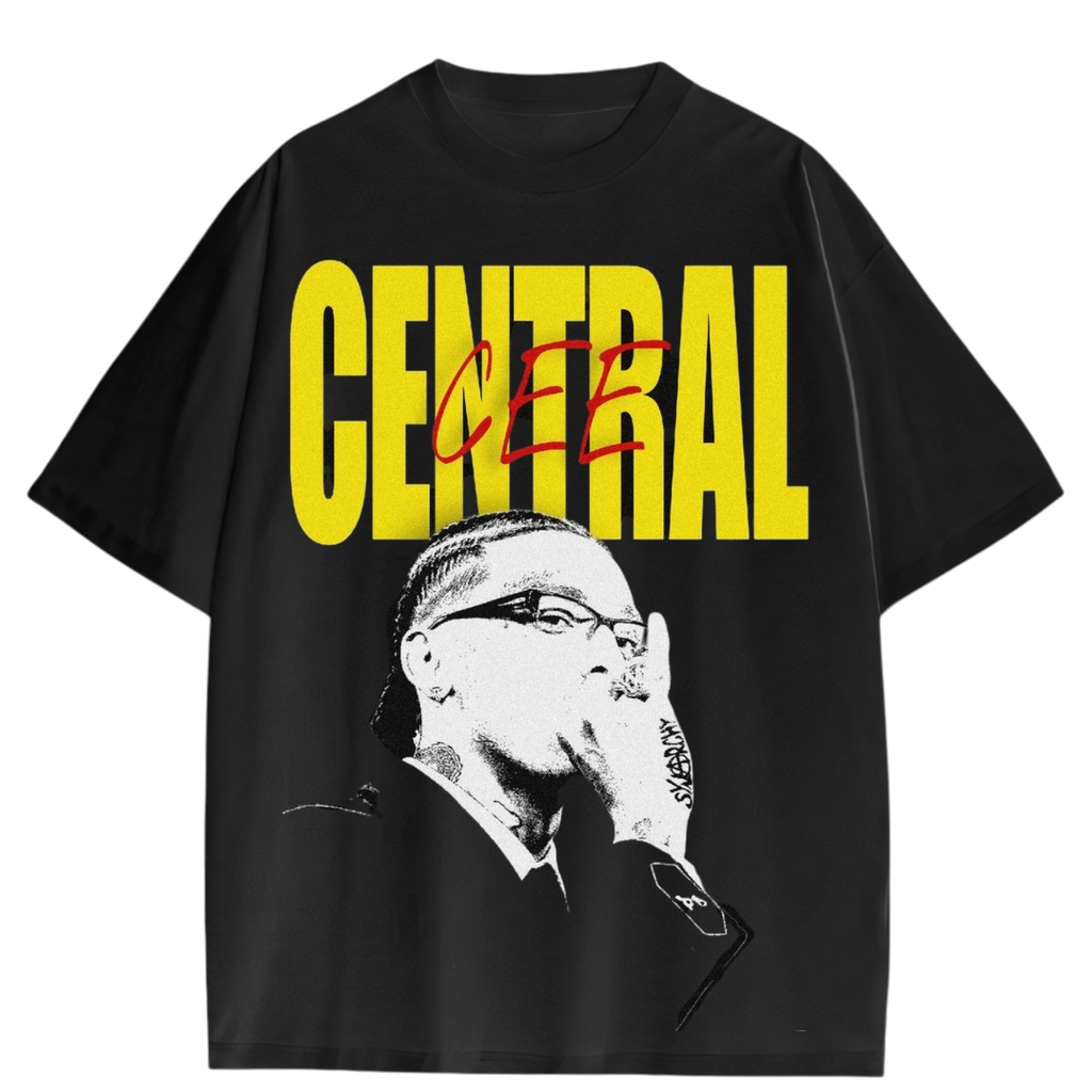 Central Cee Oversized T-Shirt – Black Graphic Streetwear Tee for Men & Women