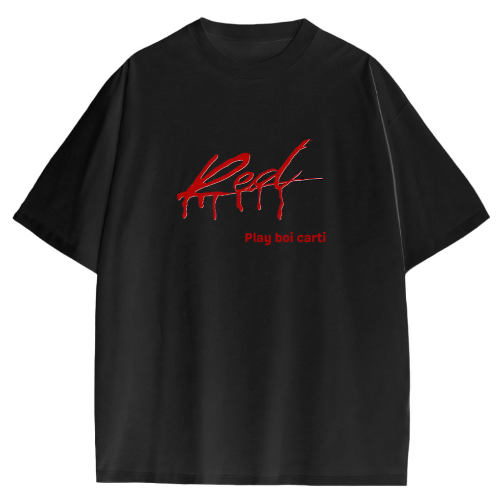 Whole Lotta Red Oversized T-Shirt – Playboi Carti Inspired Red Graphic Streetwear tee