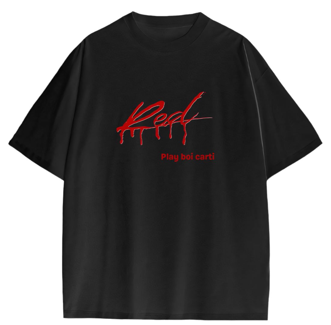 Whole Lotta Red Oversized T-Shirt – Playboi Carti Inspired Red Graphic Streetwear tee