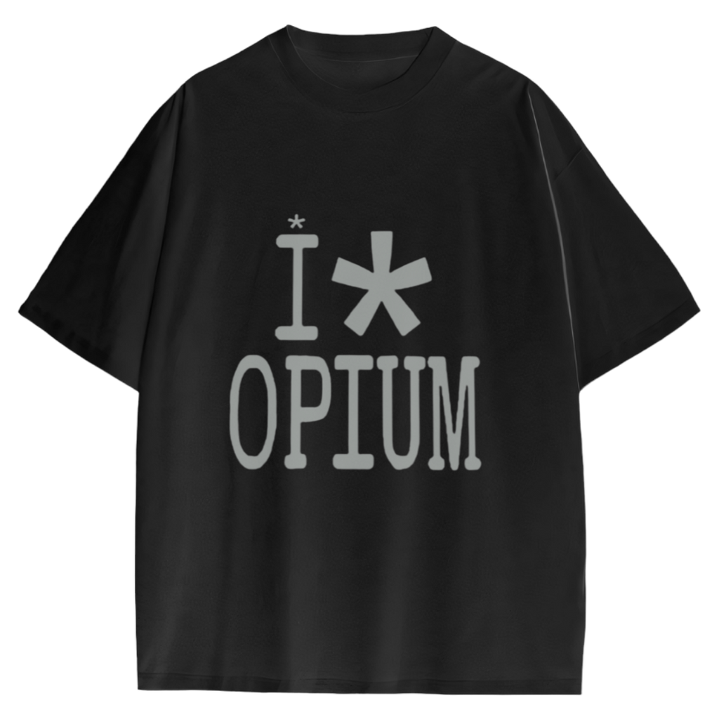 Opium Oversized T-Shirt – Playboi Carti Inspired Black Streetwear Graphic Tee