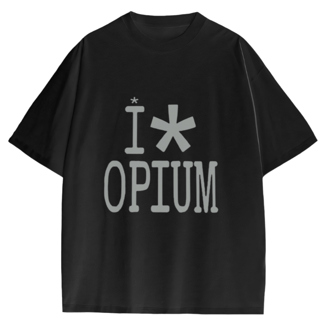 Opium Oversized T-Shirt – Playboi Carti Inspired Black Streetwear Graphic Tee