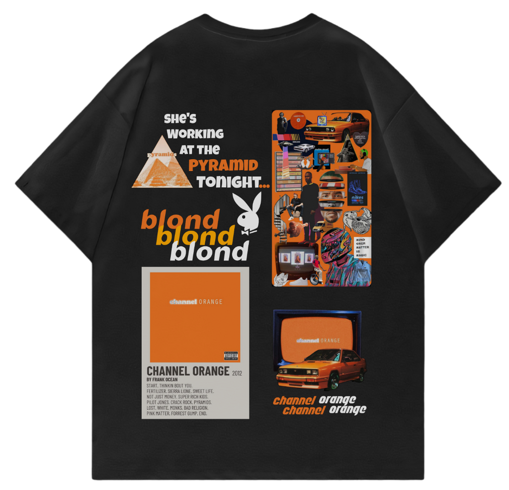 Frank Ocean Channel Orange Oversized T-Shirt – Aesthetic Graphic Streetwear Black Tee