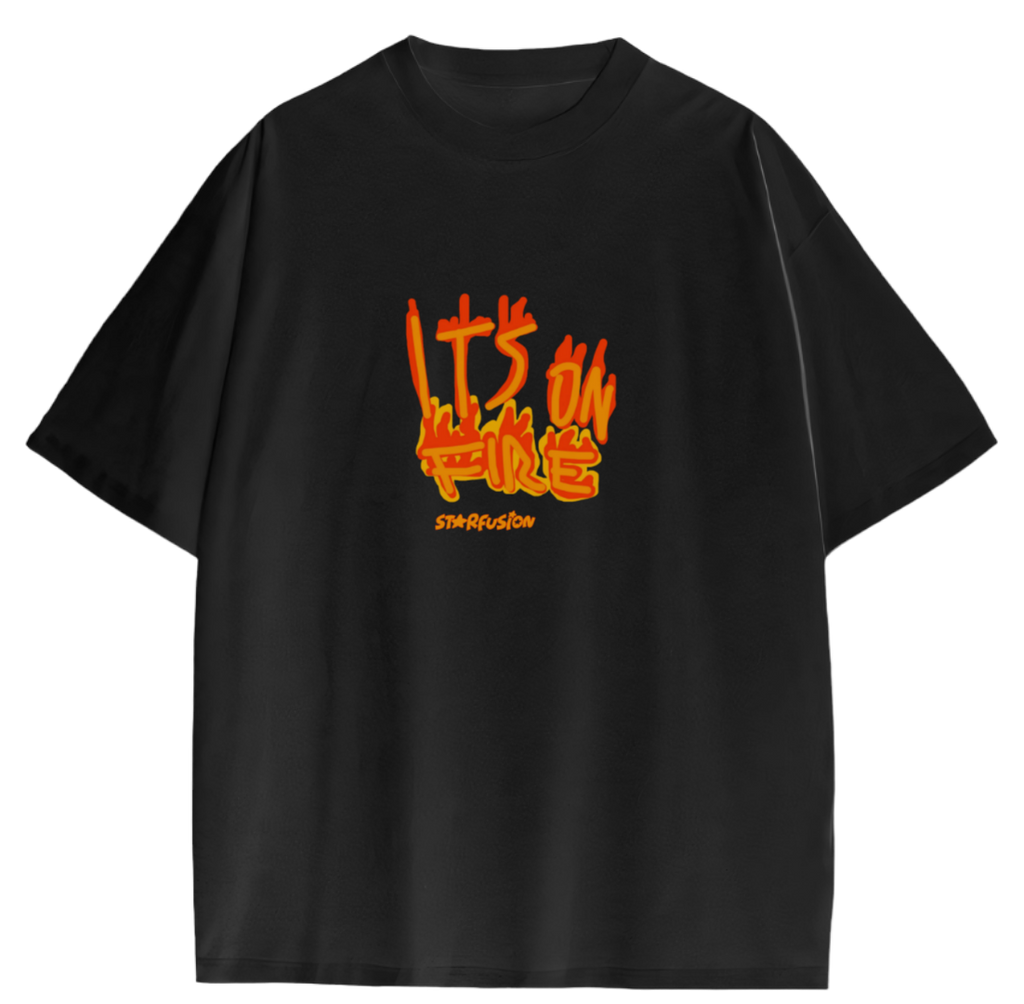 It’s On Fire Cactus Jack Oversized T-Shirt – Travis Scott Inspired Streetwear Graphic Tee