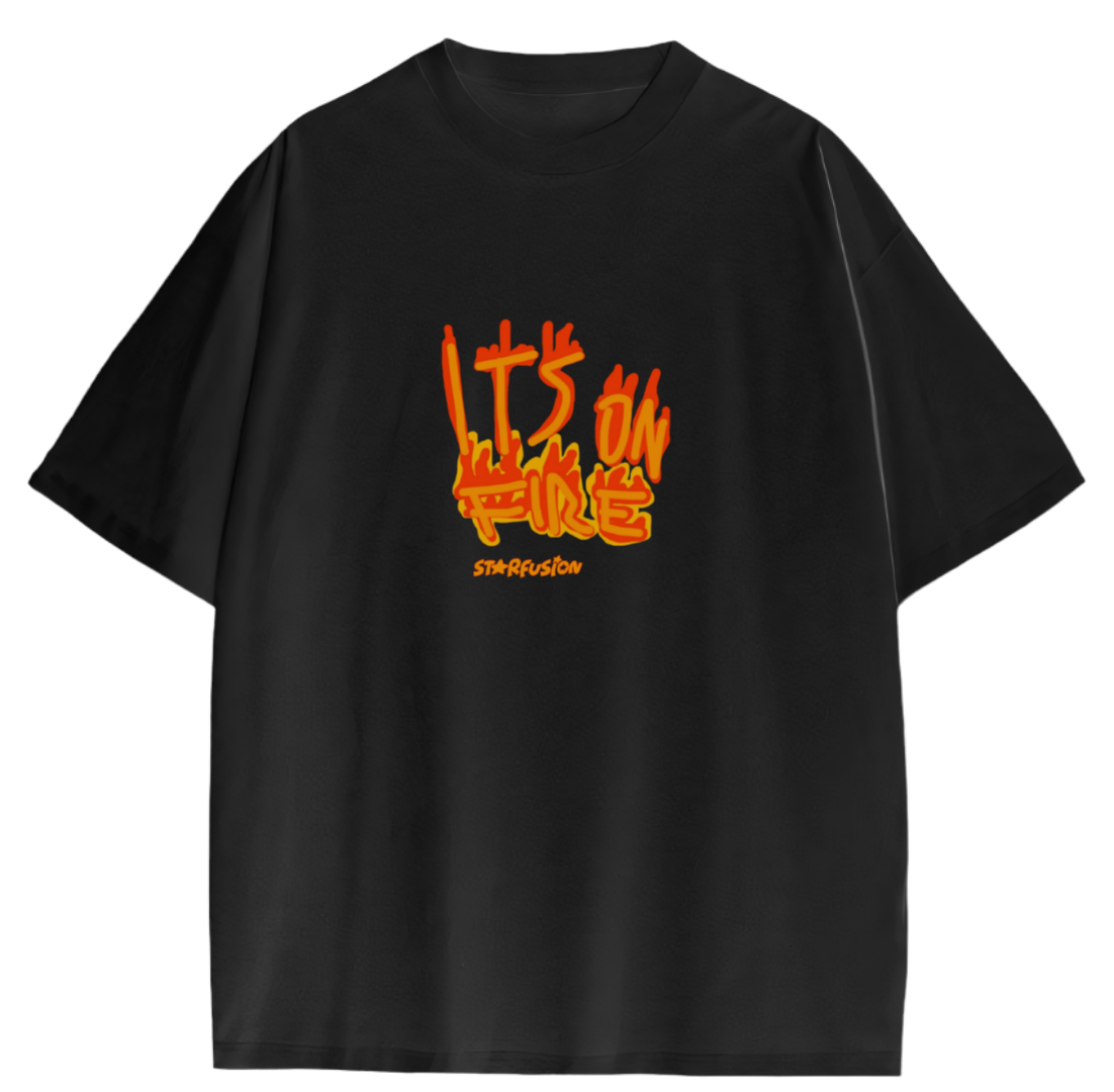 It’s On Fire Cactus Jack Oversized T-Shirt – Travis Scott Inspired Streetwear Graphic Tee