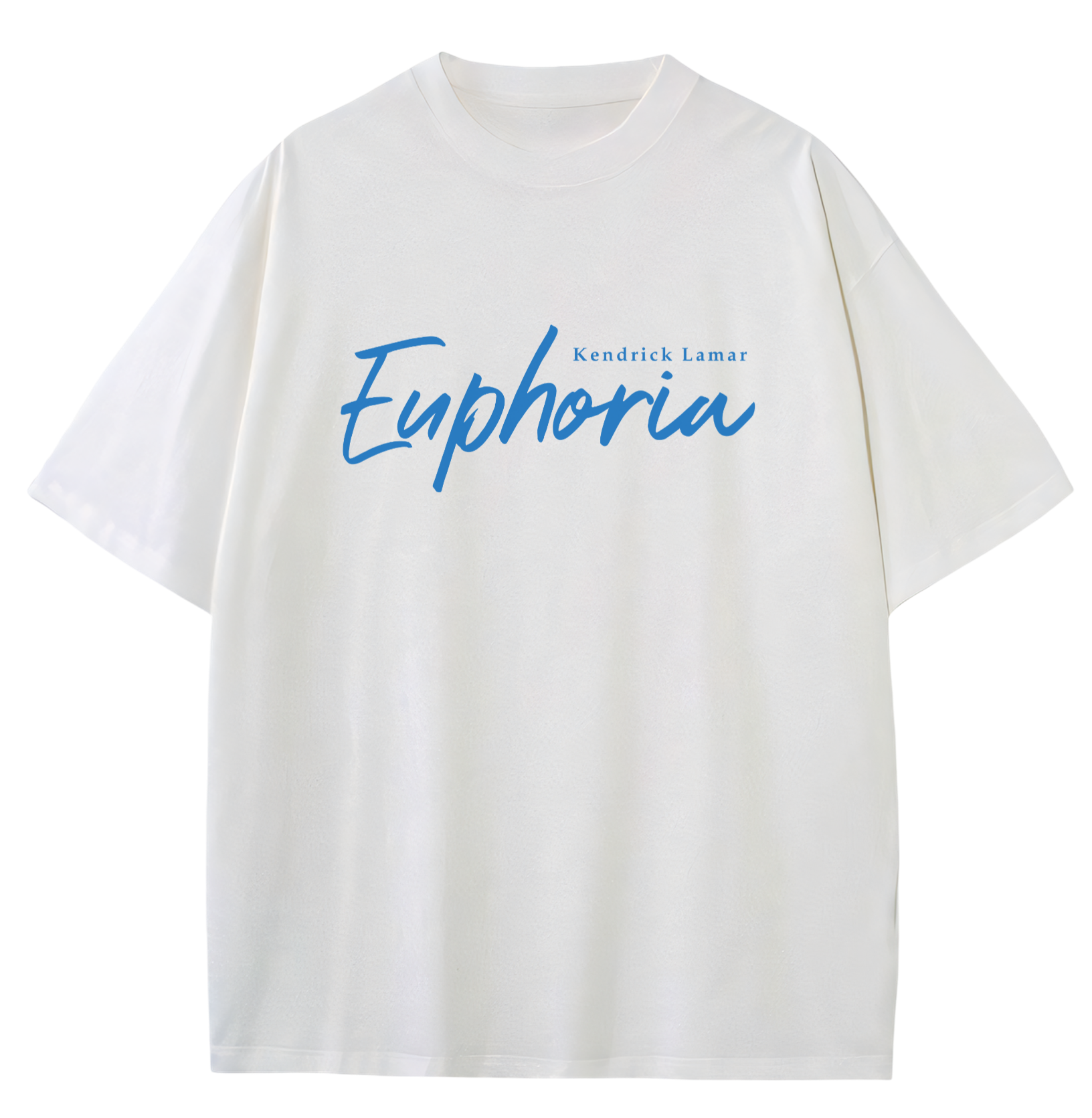 Kendrick Lamar Euphoria Oversized T-Shirt – Minimal Aesthetic White Streetwear Graphic Tee