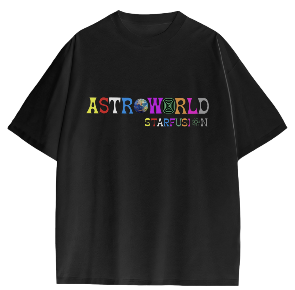 Astroworld Travis Scott Oversized T-Shirt – Premium Black Graphic Streetwear