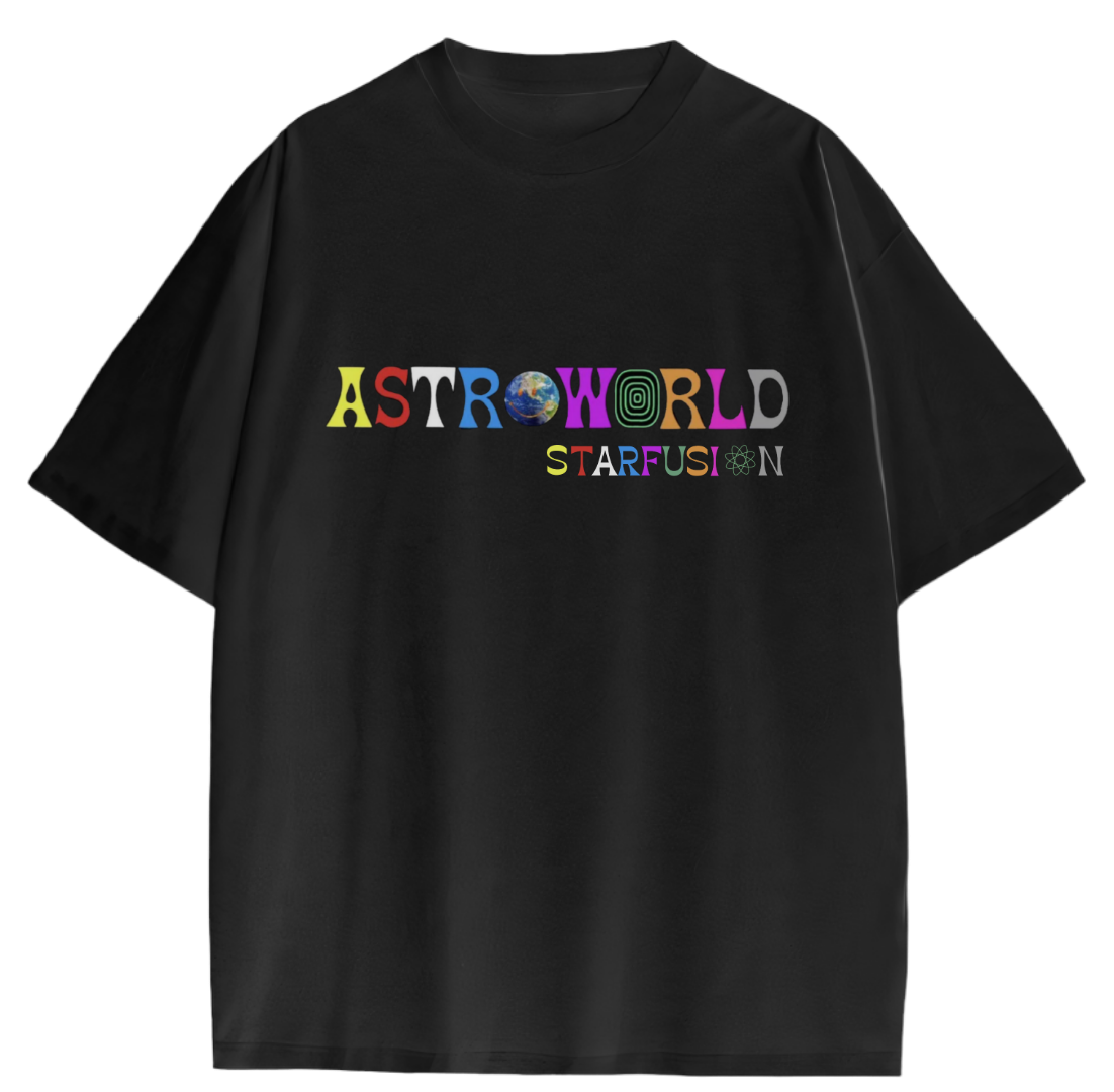 Astroworld Travis Scott Oversized T-Shirt – Premium Black Graphic Streetwear
