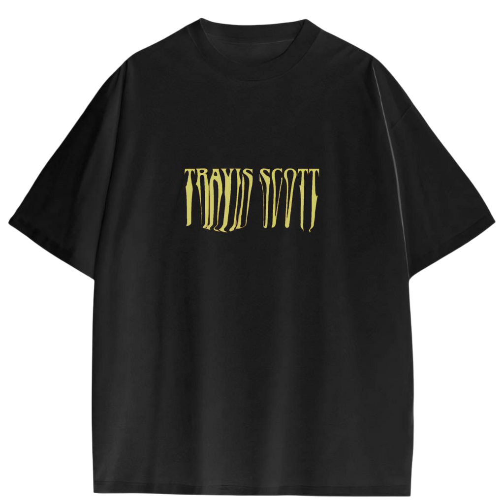 Travis Scott Astroworld 2 Oversized T-Shirt – Black Graphic Streetwear Tee for Men